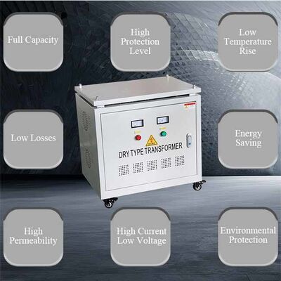 High Current Type Voltage Transformer 12KVA 10KVA Single Phase Dry Type